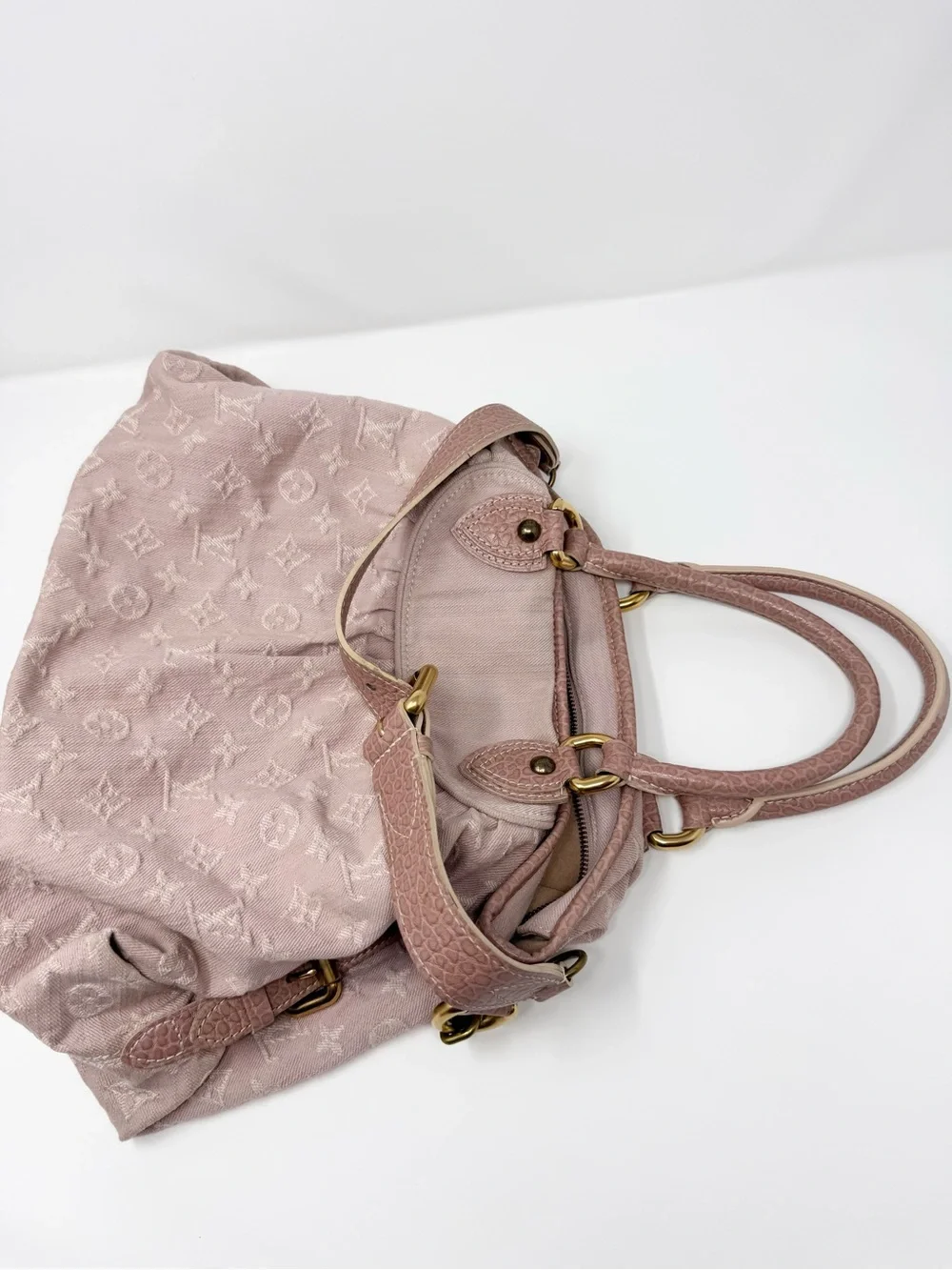 Louis Vuitton Monogram Denim Neo Cabby MM Pink M95836 Limited Edition